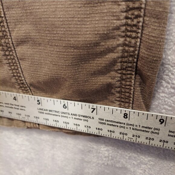 Coldwater Creek Capri Womens 16 Brown rip stop waist side tab Natural Fit Casual - Picture 6 of 16